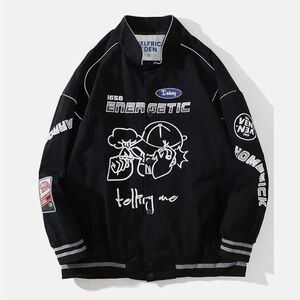 Aelfric Eden Reflective Graphic Varsity Jacket
